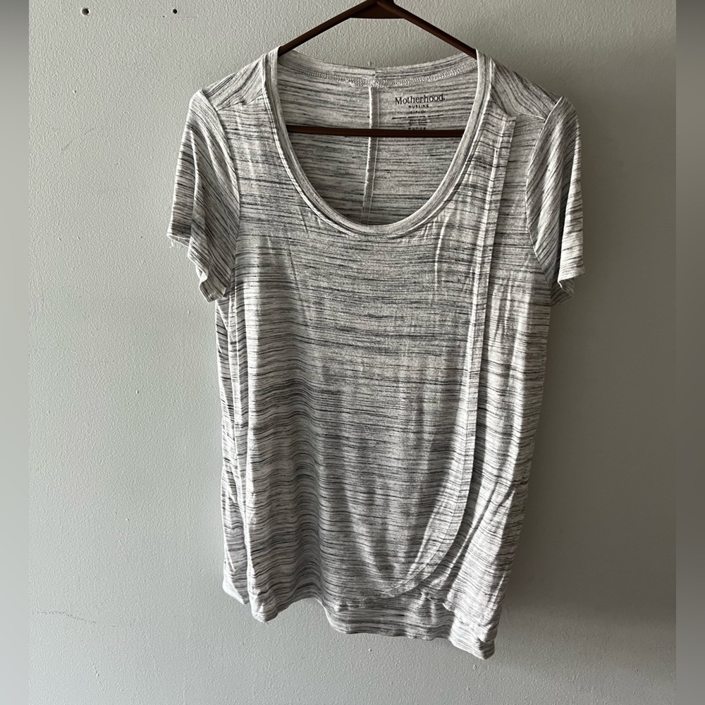 Motherhood Maternity Short Sleeve Nursing Blouse Breastfeeding Clothes